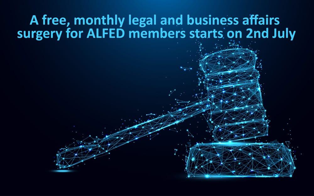 A monthly legal and business affairs surgery for ALFED members starts on 2nd July - The Aluminium Federation