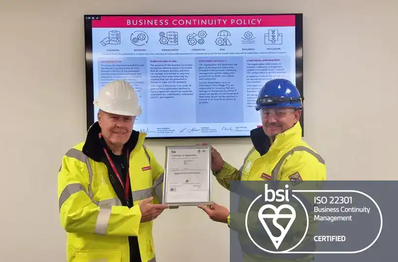 Member News: Kloeckner earns global ISO 22301 certification for Business Continuity Management - The Aluminium Federation