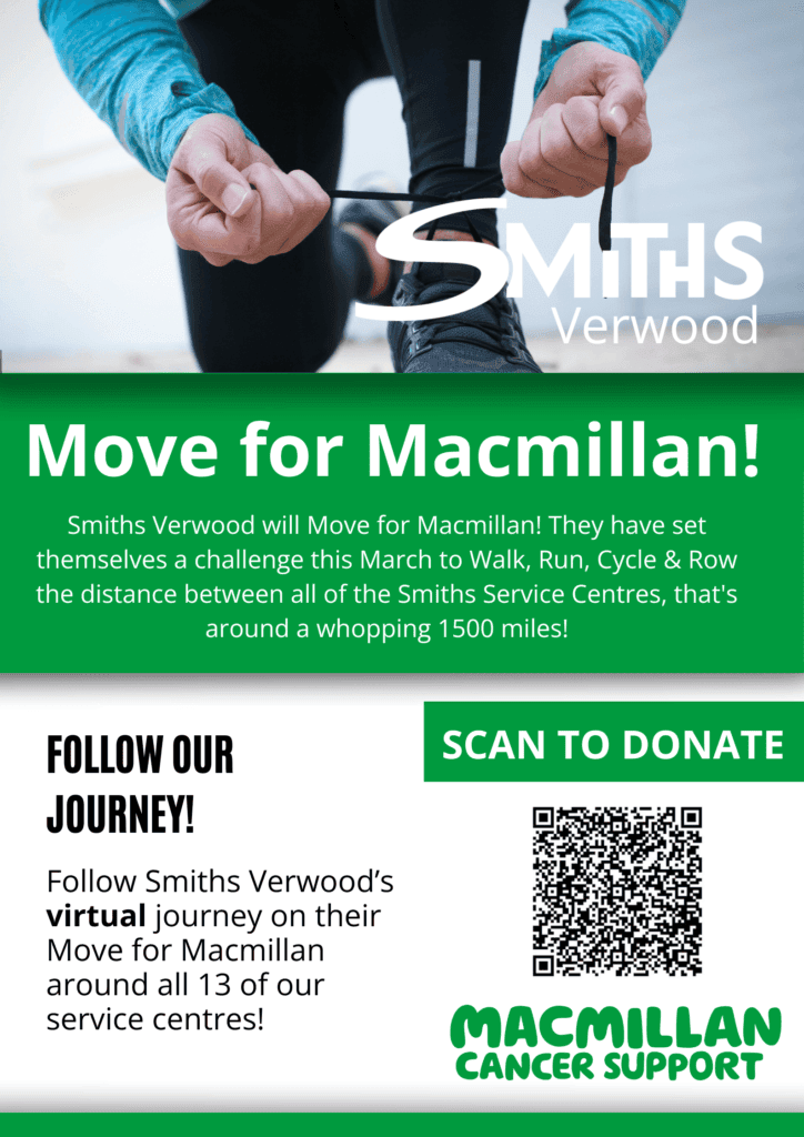 Smith's Verwood are ‘Moving for MacMillan’ in a month-long fundraiser throughout March Smith's Verwood are ‘Moving for MacMillan’ in a month-long fundraiser throughout March - The Aluminium Federation
